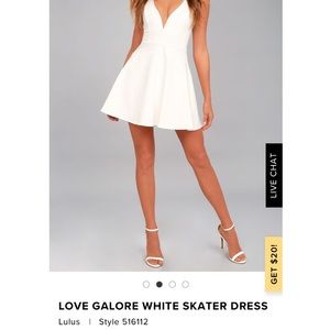 Lulus love galore white skater dress